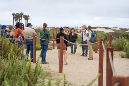 Photo of SD Bird Alliance touring Smiley Lagoon Dunes, shot by Jamie Caudill